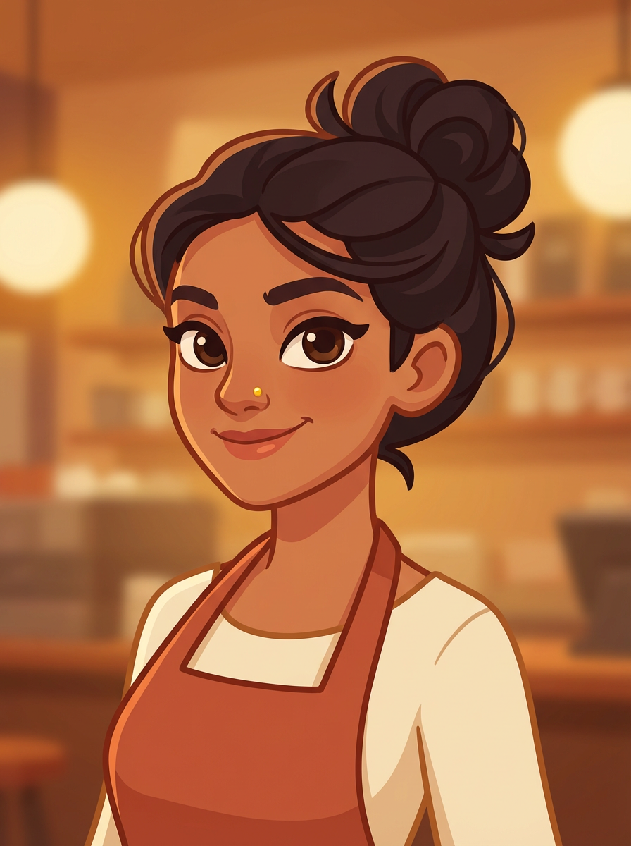 Naina, an AI character in the Miss Lily app.